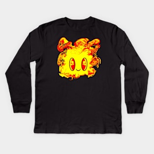 Smiling Baby Flame Kids Long Sleeve T-Shirt